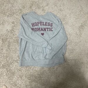 Gray 'Hopeless Romantic' Sweatshirt